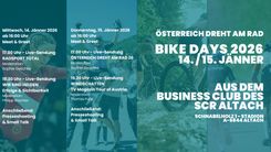14. & 15. Jänner - Österreich dreht am Rad BIKE DAYS 